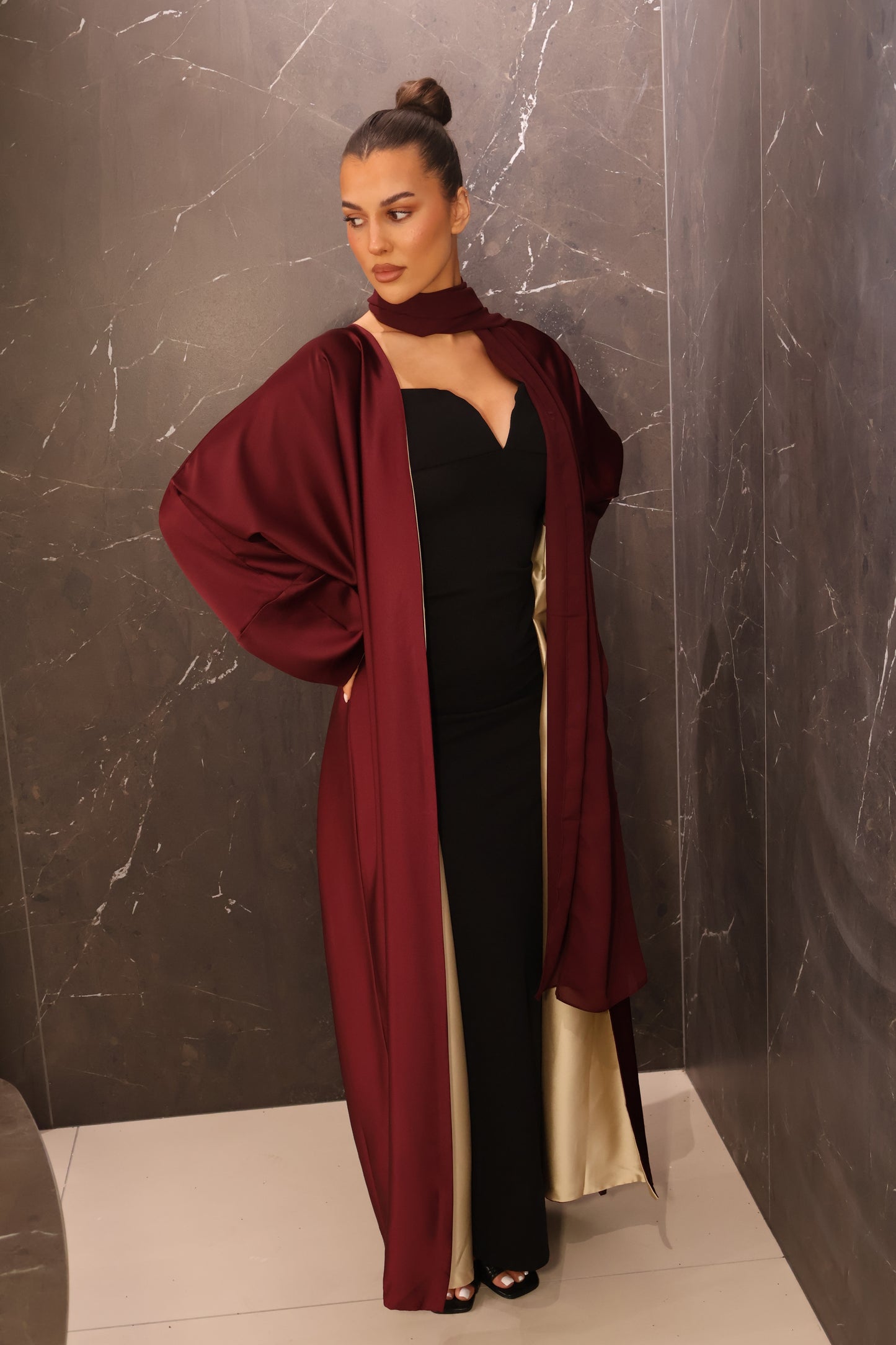 kimono bordeau