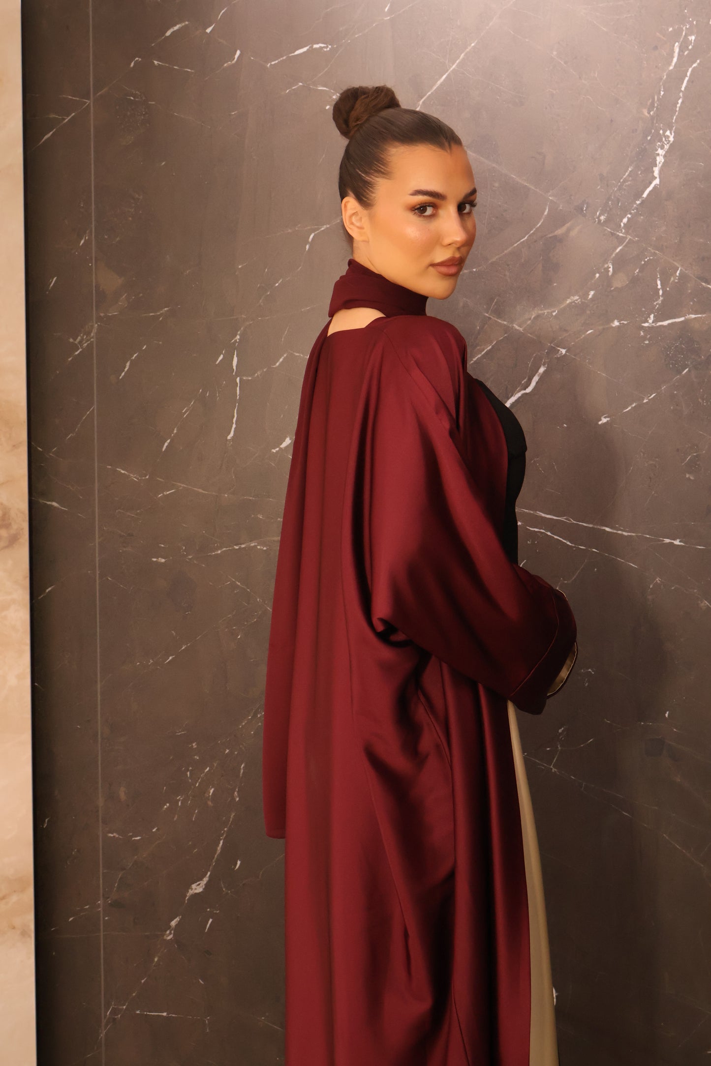 kimono bordeau